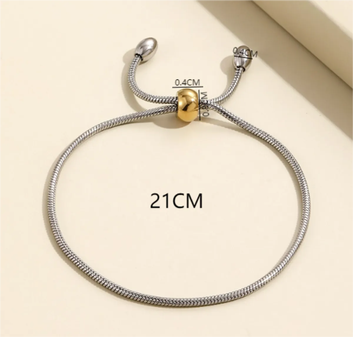 Fashion Stainless Steel Silver Twist Snake Chain Bracelet