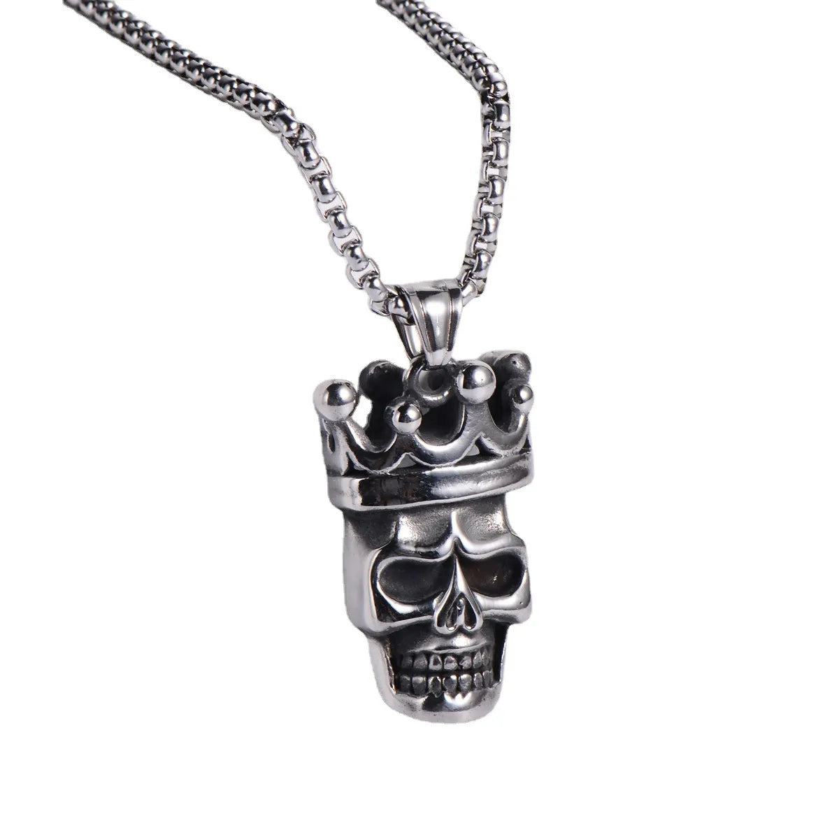 Fashion Stainless Steel Titanium Steel Skull Ghost Head Pendant Wholesale Gooddiy