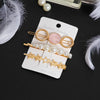 Fashion Star Alloy Inlay Pearl Hair Clip 3 Pieces