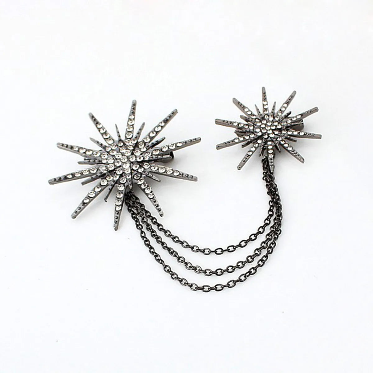 Fashion Star Alloy Plating Inlay Rhinestones Women'S Brooches