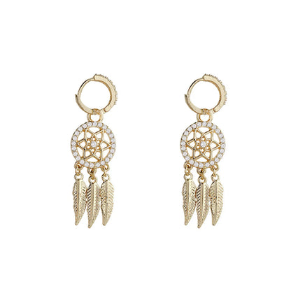 Fashion Star Alloy Plating Zircon Women'S Drop Earrings 1 Pair