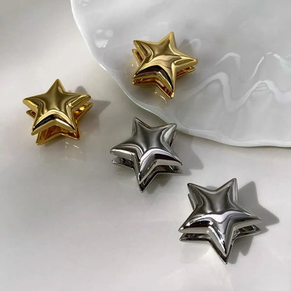 Fashion Star Plating Copper Ear Studs