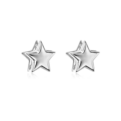 Fashion Star Plating Copper Ear Studs