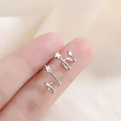 Fashion Star Copper Plating Ear Studs 1 Pair