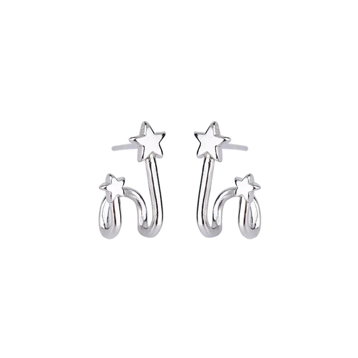 Fashion Star Copper Plating Ear Studs 1 Pair