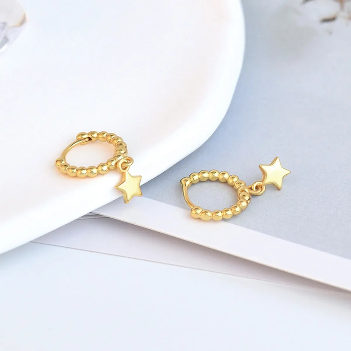 Fashion Star Copper Plating Earrings 1 Pair