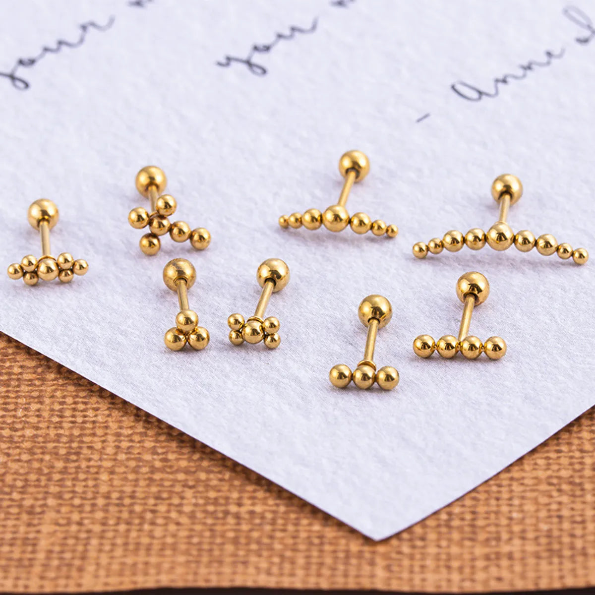 Fashion Star Moon Metal Plating Zircon Ear Studs 1 Piece