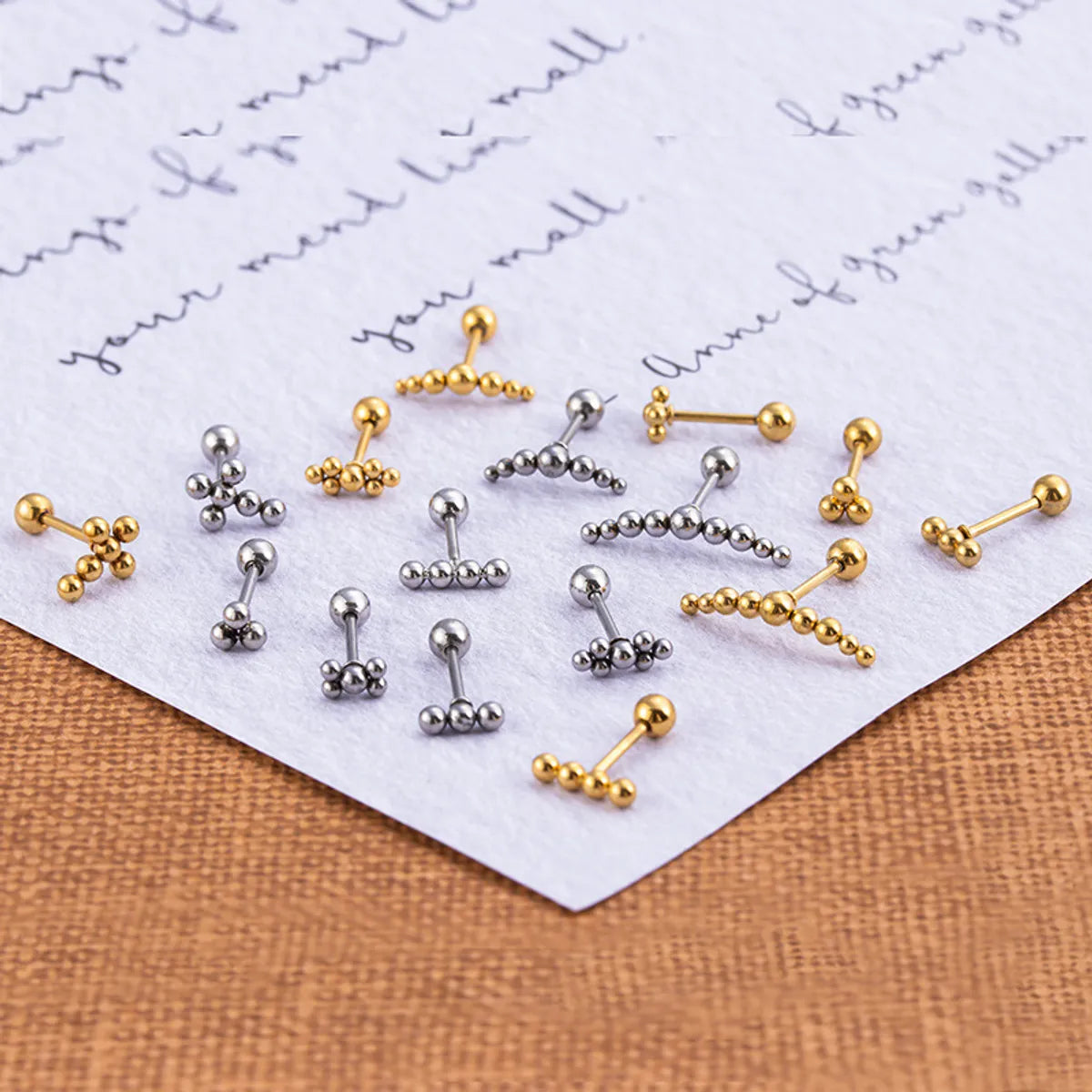 Fashion Star Moon Metal Plating Zircon Ear Studs 1 Piece