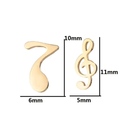 Fashion Star Smile Face Skull Stainless Steel Plating Hollow Out Ear Studs 1 Pair