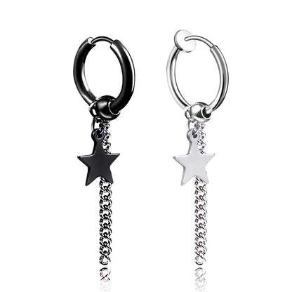 Fashion Star Stainless Steel Dangling Earrings Plating Stainless Steel Earrings 1 Piece