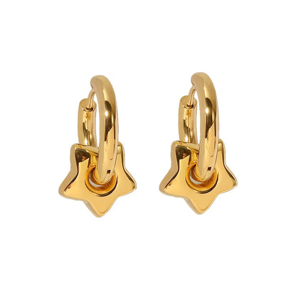 Fashion Star Plating Stainless Steel Gold Plated Earrings