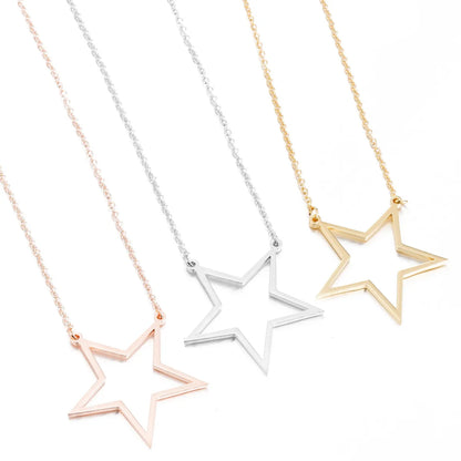 Fashion Star Stainless Steel Plating Pendant Necklace 1 Piece