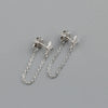 Fashion Star Sterling Silver Inlay Zircon Drop Earrings 1 Pair