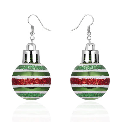 1 Pair Fashion Star Stripe Snowflake Resin Drop Earrings