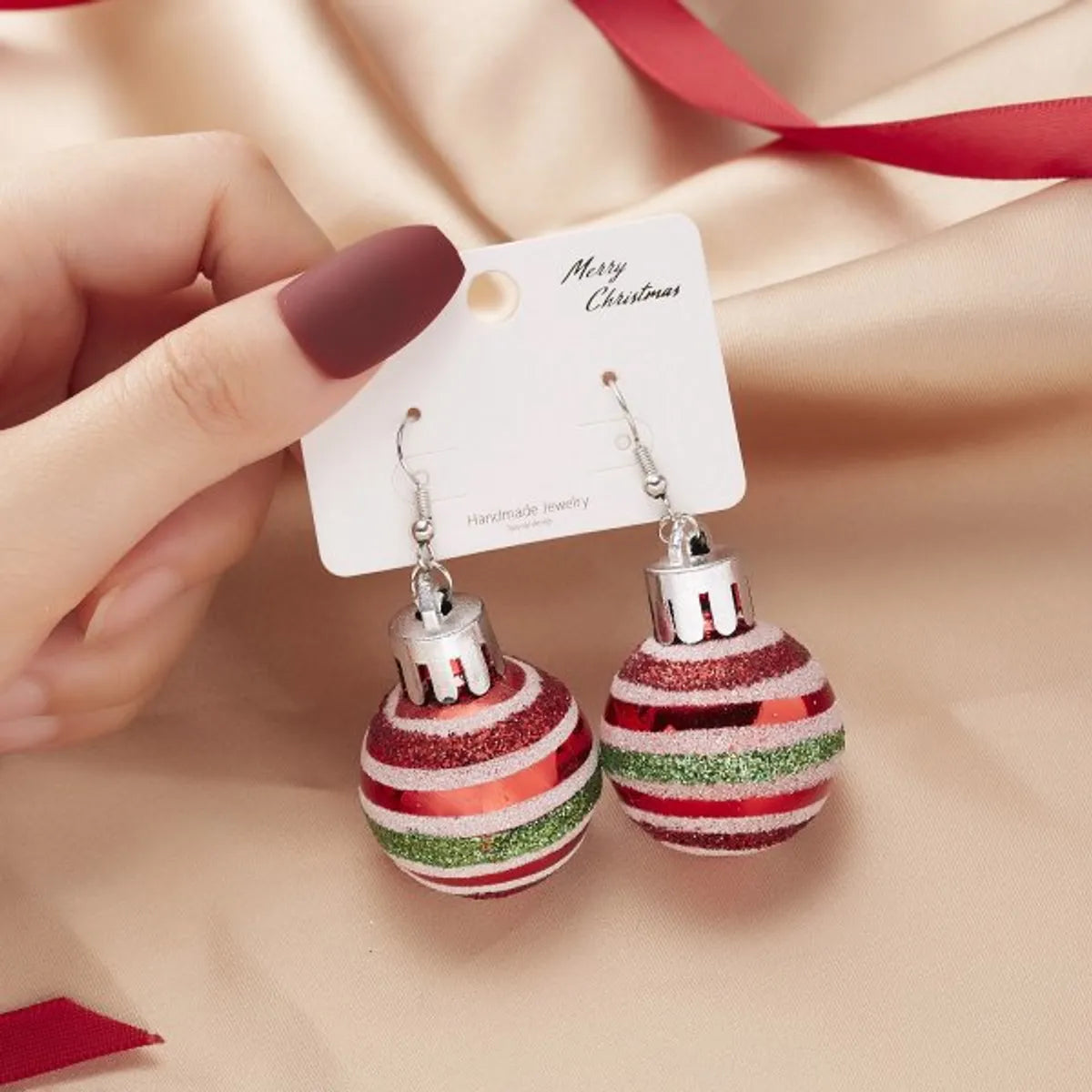 1 Pair Fashion Star Stripe Snowflake Resin Drop Earrings