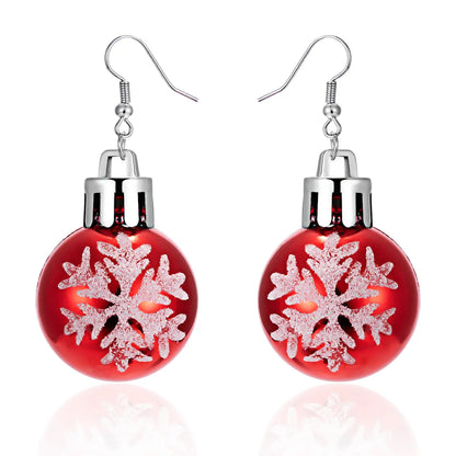 1 Pair Fashion Star Stripe Snowflake Resin Drop Earrings