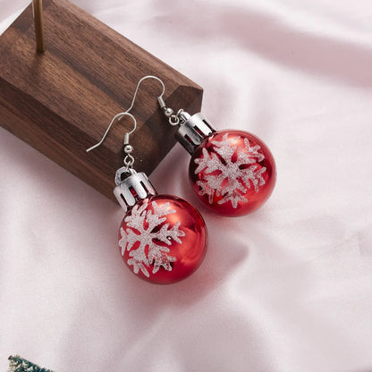 1 Pair Fashion Star Stripe Snowflake Resin Drop Earrings