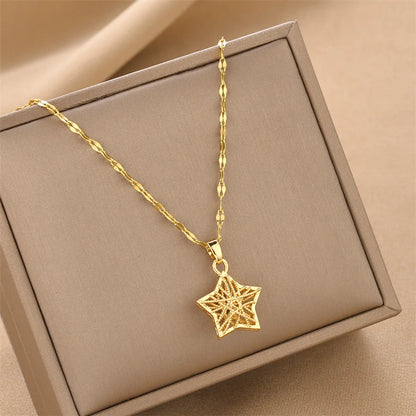 Fashion Star Titanium Steel Pendant Necklace 1 Piece