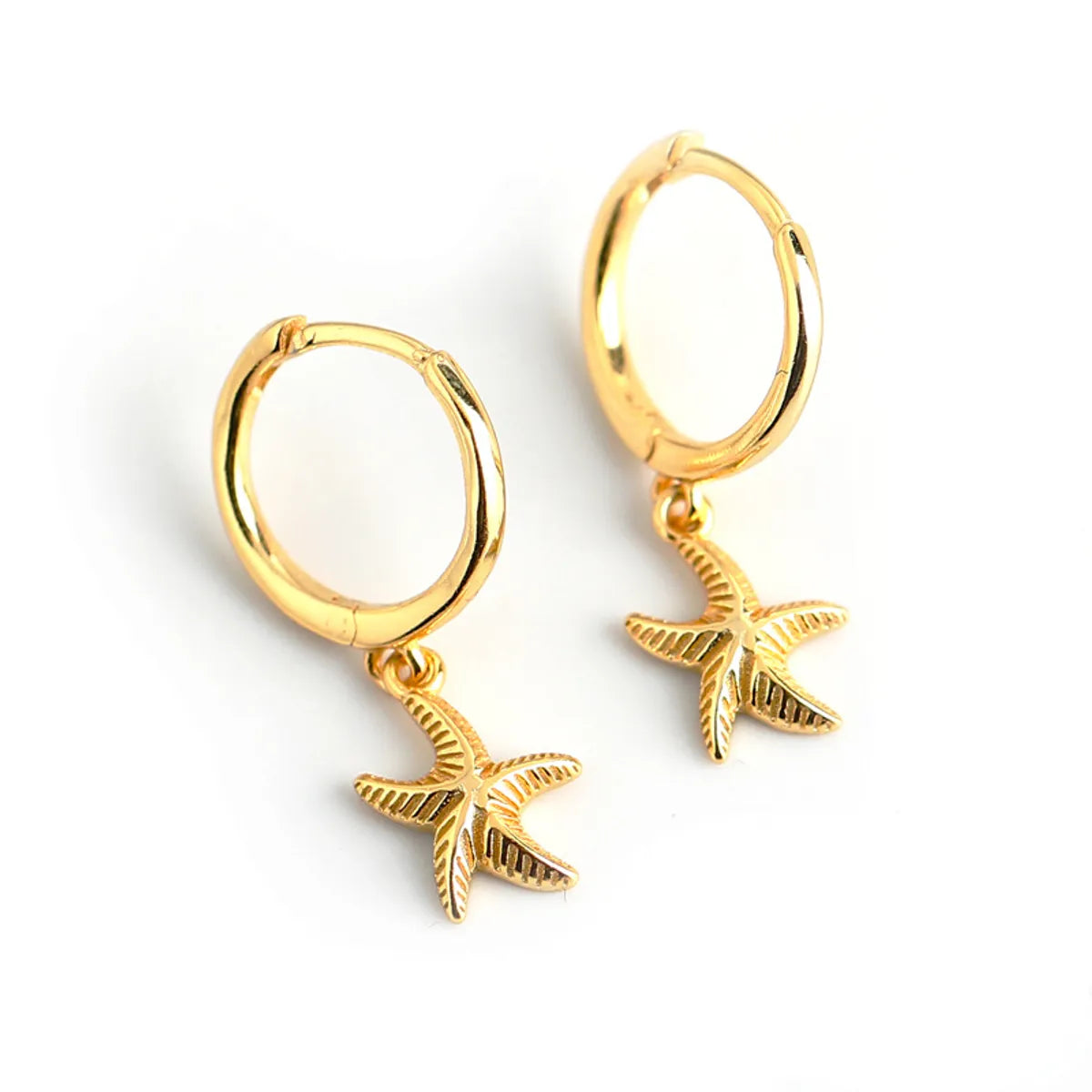 Fashion Starfish Sterling Silver Plating Drop Earrings 1 Pair