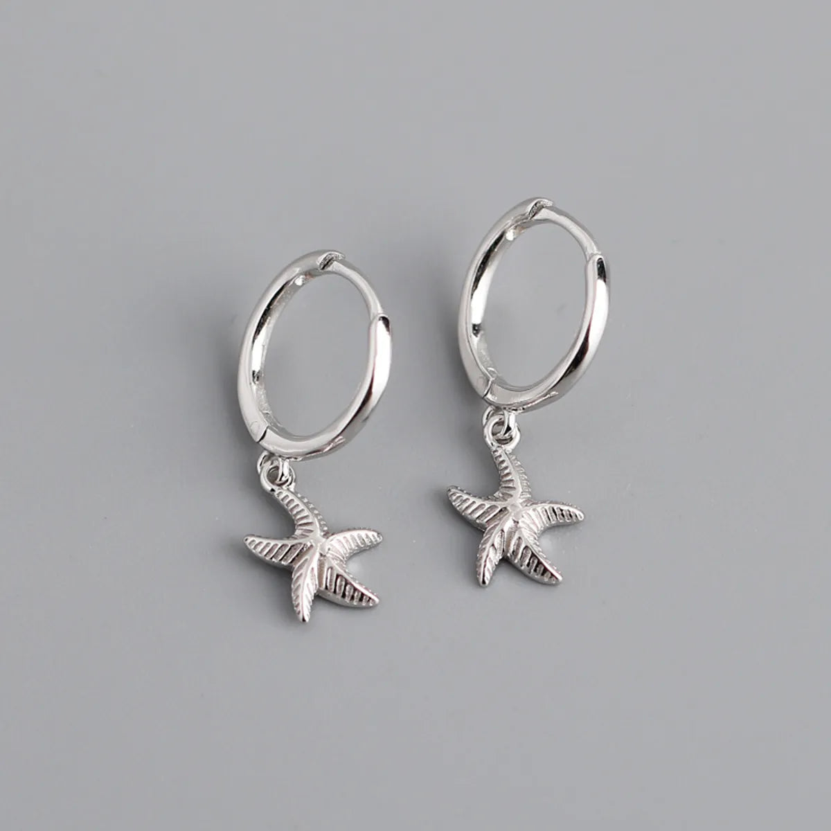 Fashion Starfish Sterling Silver Plating Drop Earrings 1 Pair