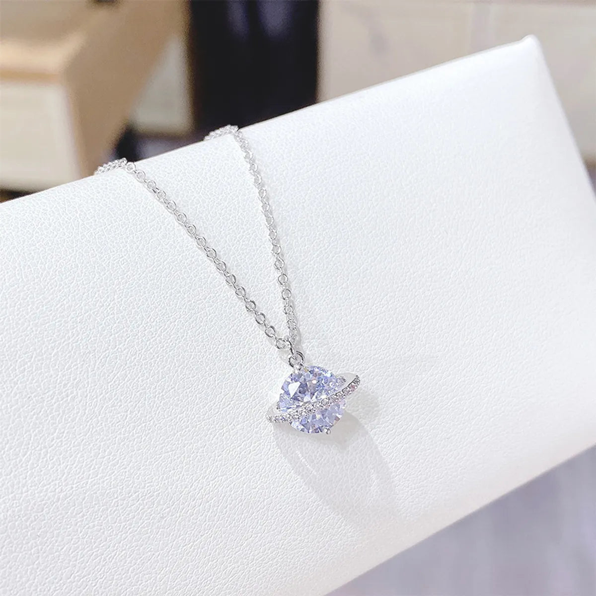 Fashion Starry Sky Copper Inlay Zircon Necklace