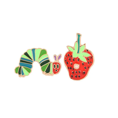 Fashion Strawberry Alloy Stoving Varnish Unisex Brooches