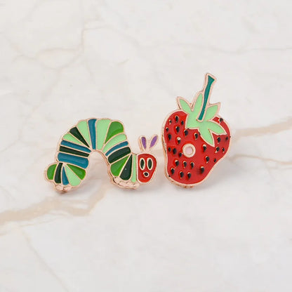 Fashion Strawberry Alloy Stoving Varnish Unisex Brooches