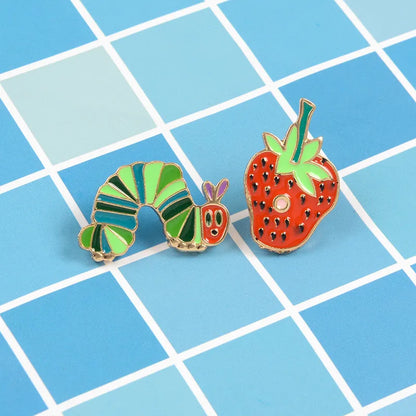 Fashion Strawberry Alloy Stoving Varnish Unisex Brooches