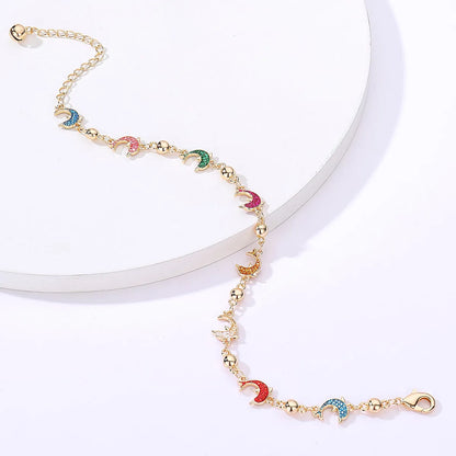 Fashion Whale Copper Plating 18K Gold Plated Women'S Anklet