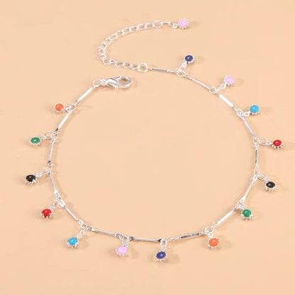 Fashion Sun Alloy Inlay Resin Anklet 1 Piece