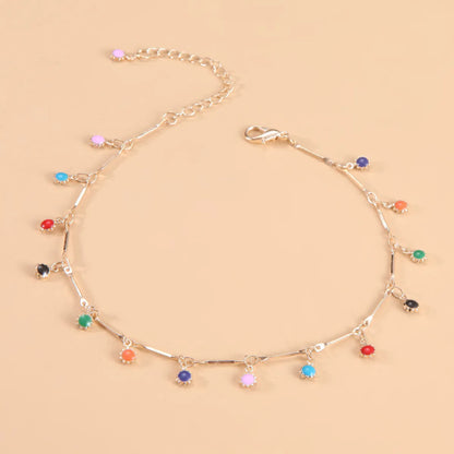 Fashion Sun Alloy Inlay Resin Anklet 1 Piece