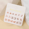 Fashion Sun Star Moon Alloy Inlay Artificial Pearls Rhinestones Women'S Ear Studs 1 Set