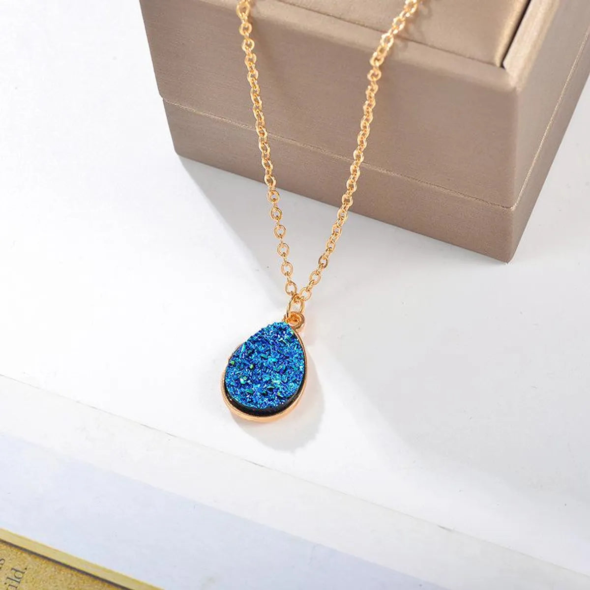 Fashion Sweet Crystal Cluster Drop Alloy Necklace Nhdp152730