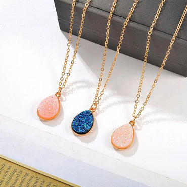 Fashion Sweet Crystal Cluster Drop Alloy Necklace Nhdp152730