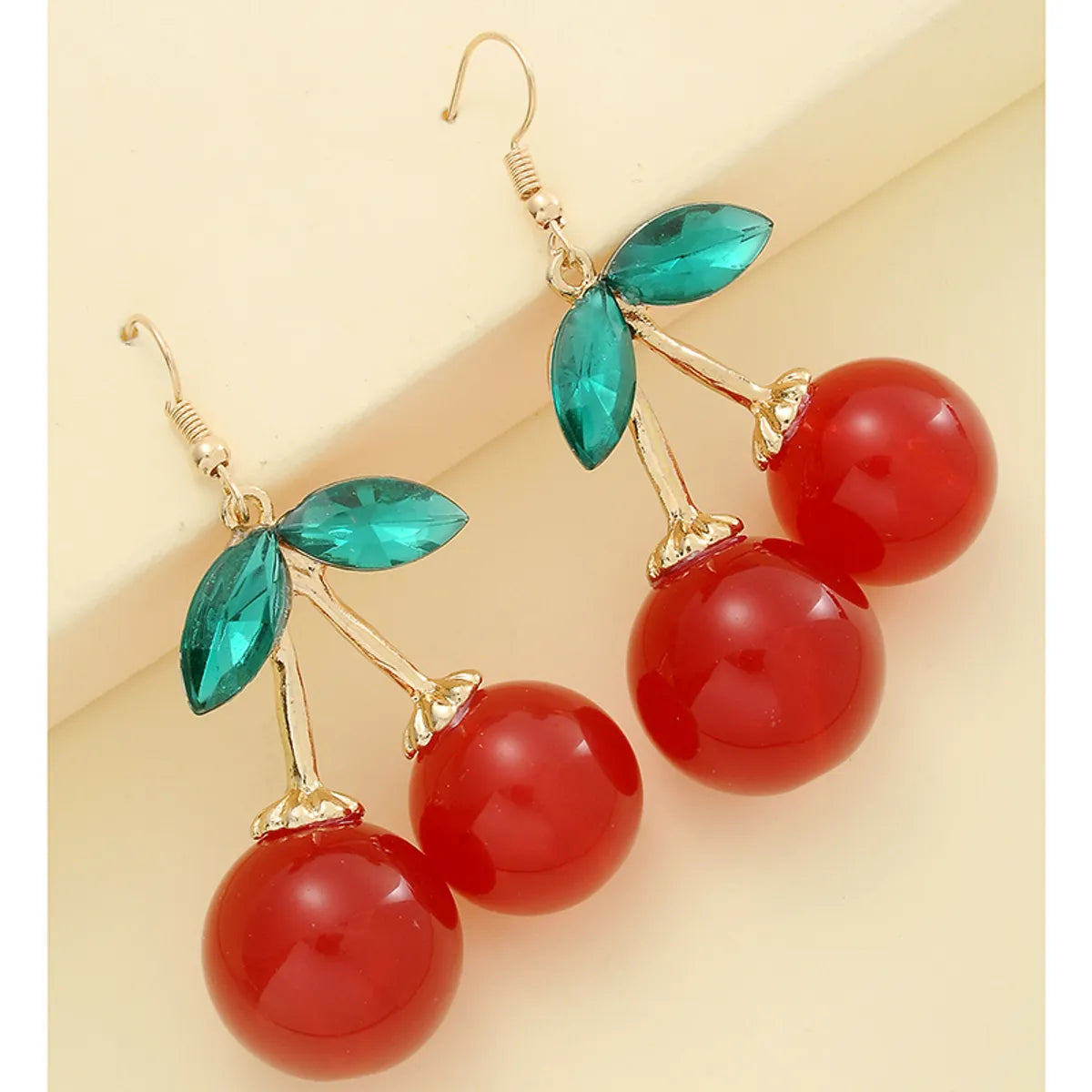 Fashion Sweet Cute Cherry-Shaped Fruit Eardrops Alloy Earrings