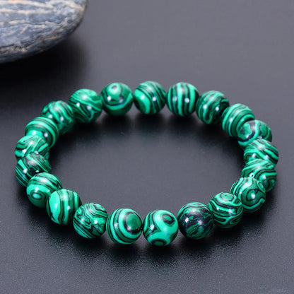 Fashion Swirl Pattern Natural Stone Beaded Bracelets 1 Piece