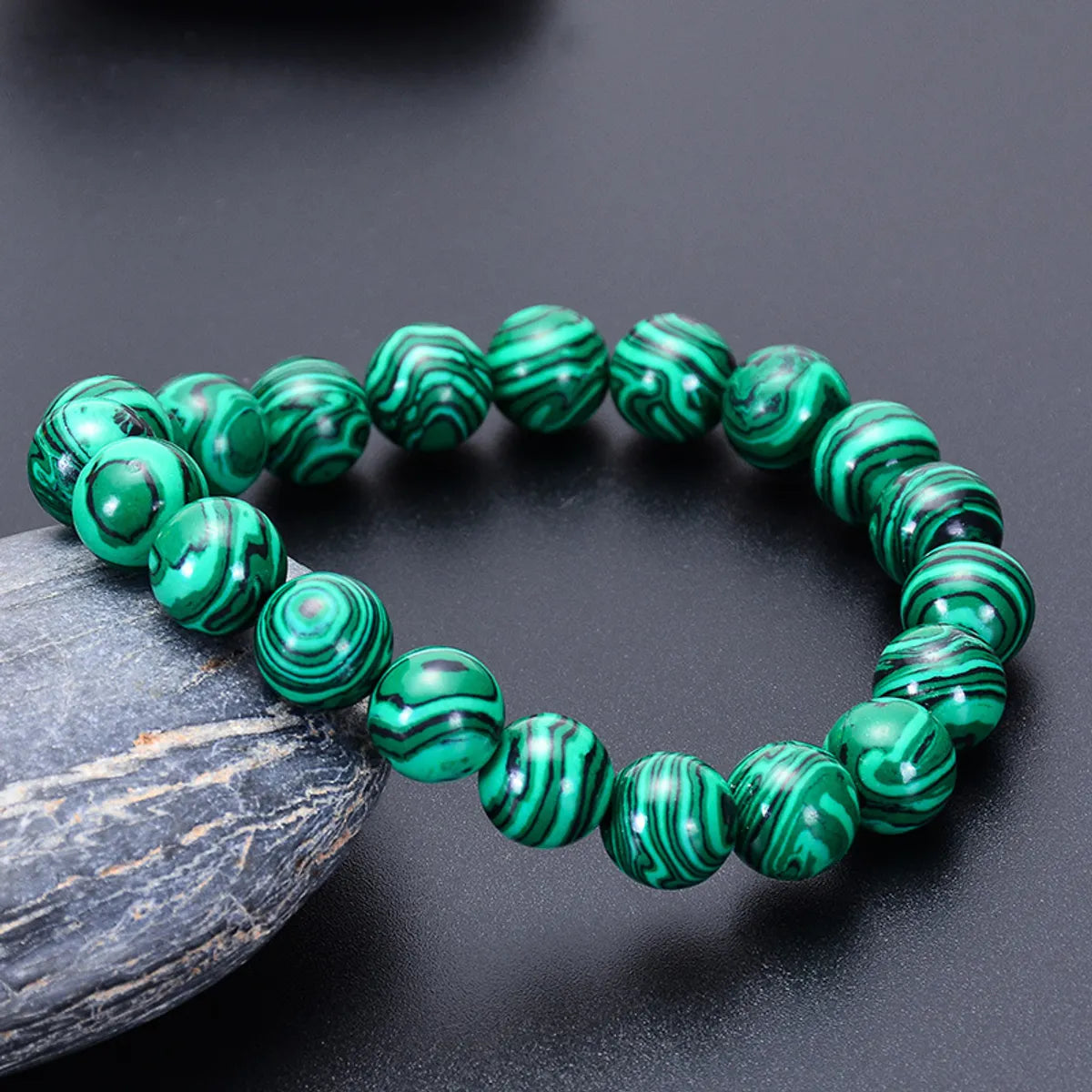 Fashion Swirl Pattern Natural Stone Beaded Bracelets 1 Piece