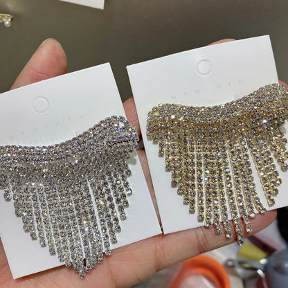 Fashion Tassel Alloy Plating Inlay Rhinestones Hair Clip 1 Piece