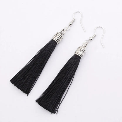 Fashion Tassel Alloy Plating Women'S Drop Earrings 1 Pair