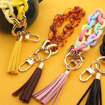 Fashion Tassel Arylic Women'S Bag Pendant Keychain 1 Piece