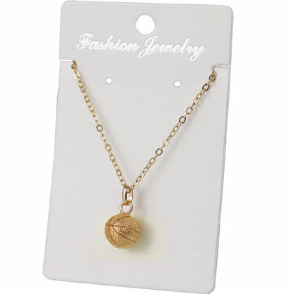 Fashion Three-Dimensional Basketball Alloy Necklace