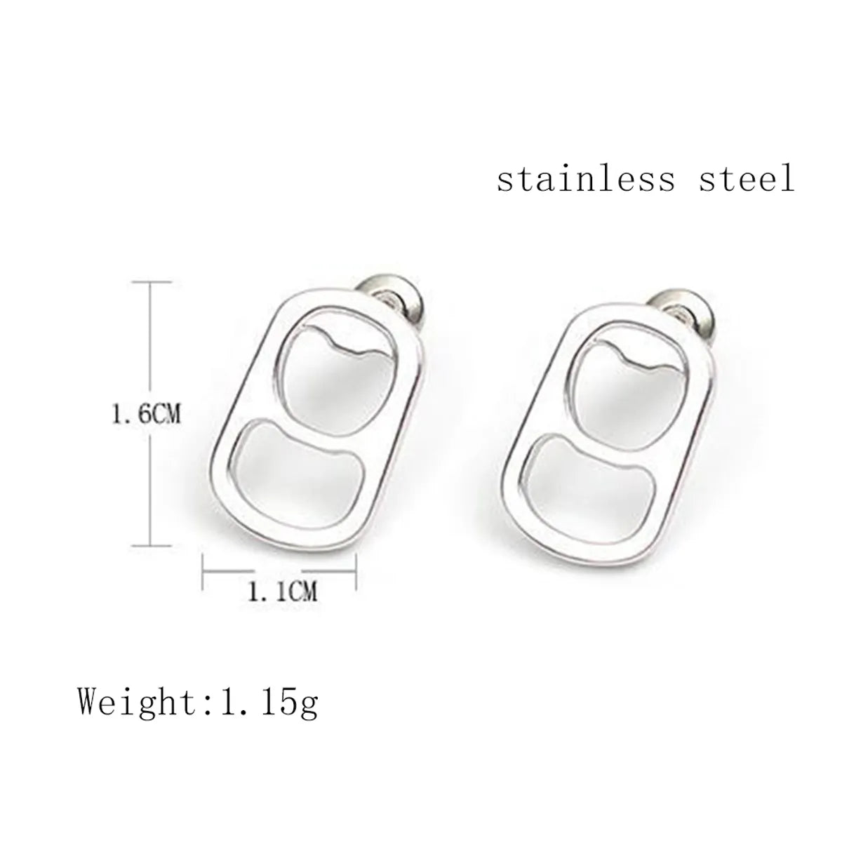 Fashion Titanium Steel Plating Ear Studs 1 Pair