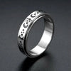 Fashion Titanium Steel Rotatable Letter Couple Rings Jewelry Wholesale