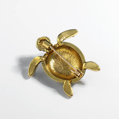 Fashion Tortoise Alloy Inlay Rhinestones Unisex Brooches