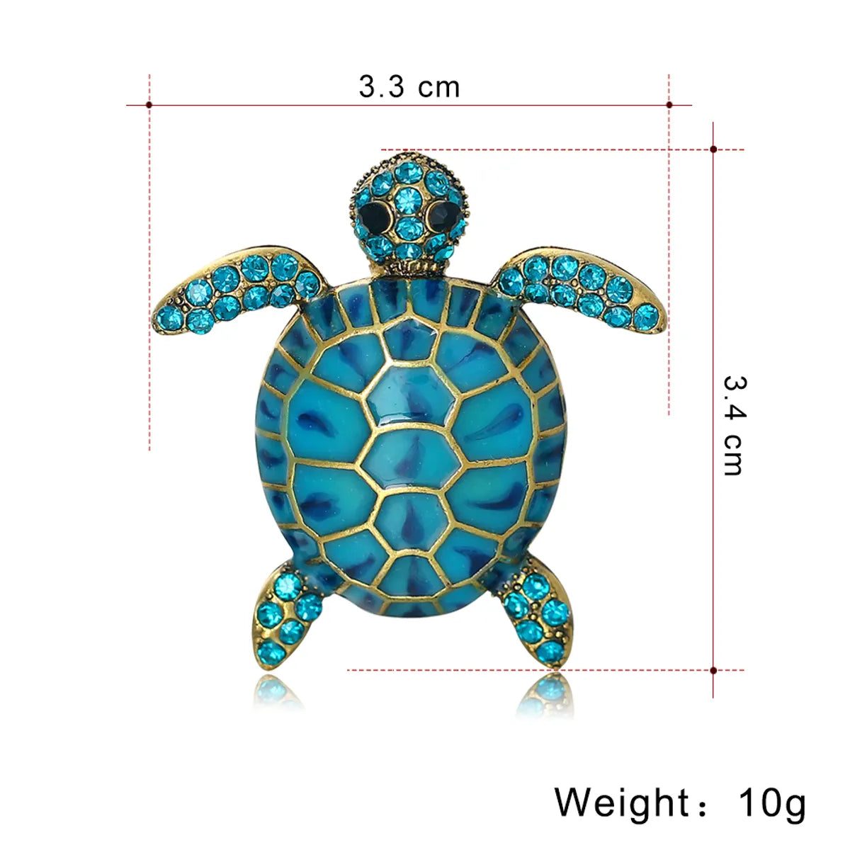 Fashion Tortoise Alloy Inlay Rhinestones Unisex Brooches