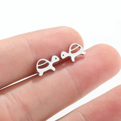 Fashion Tortoise Stainless Steel Plating Ear Studs 1 Pair