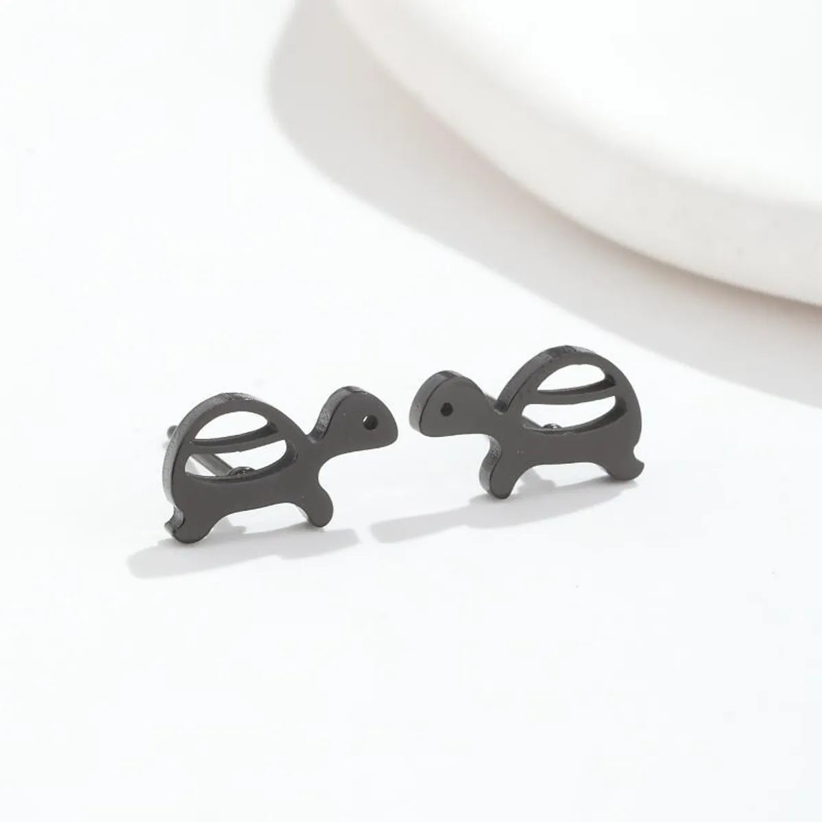 Fashion Tortoise Stainless Steel Plating Ear Studs 1 Pair