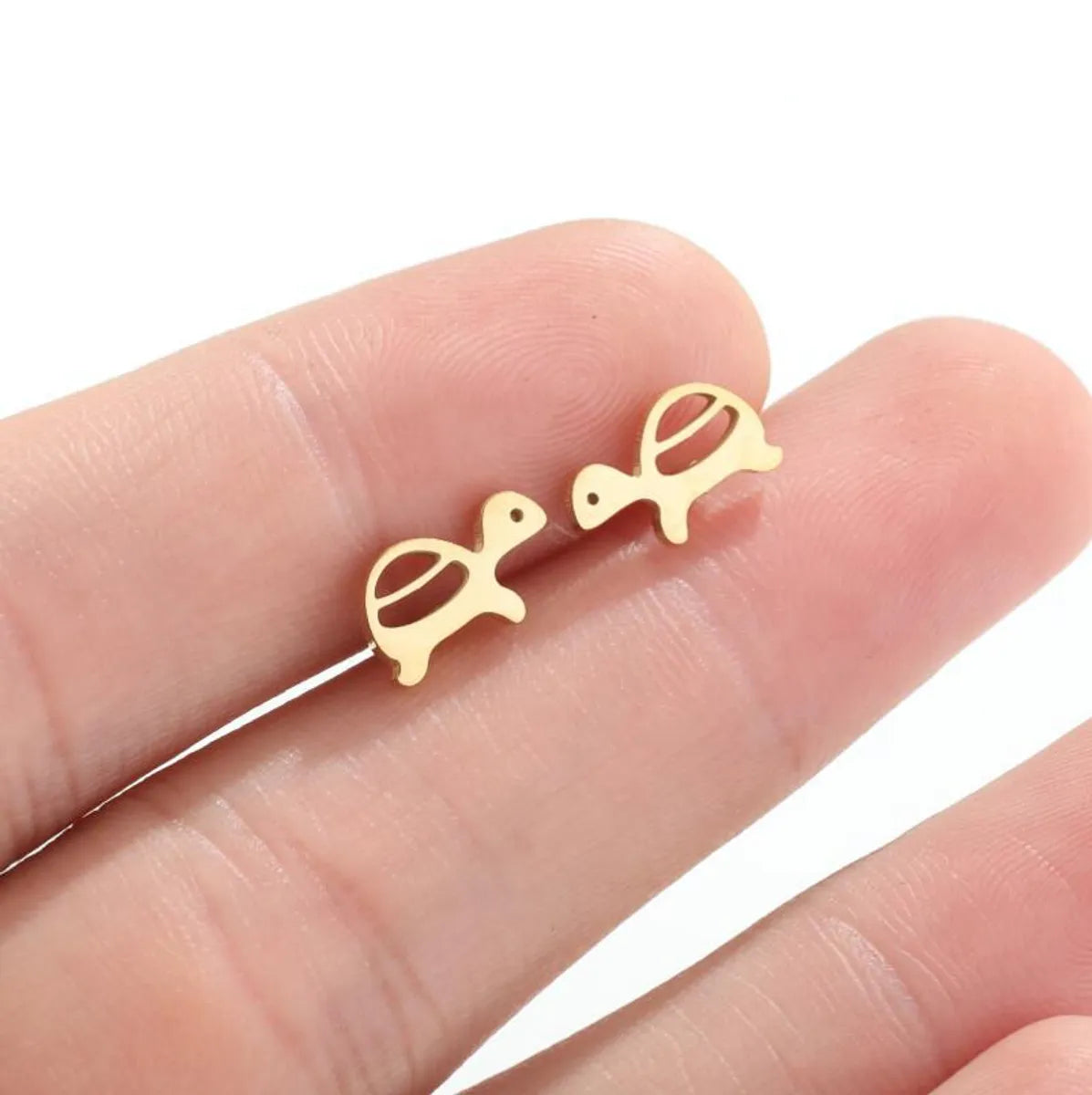 Fashion Tortoise Stainless Steel Plating Ear Studs 1 Pair