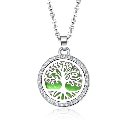 Fashion Tree Alloy Inlay Rhinestones Unisex Pendant Necklace 1 Piece