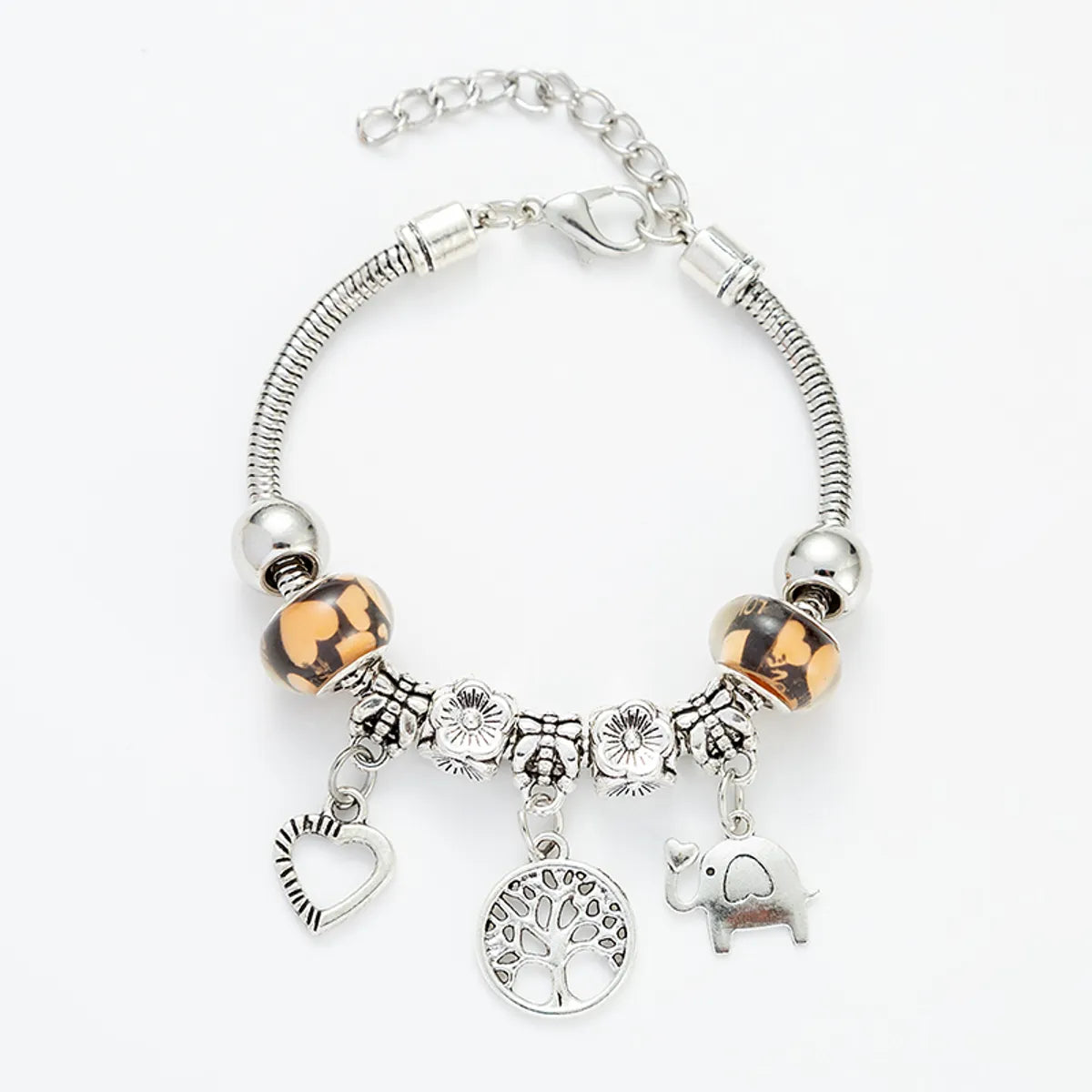 Fashion Tree Heart Shape Elephant Titanium Steel Plating Bracelets